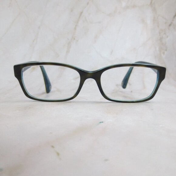 Coach HC6040 "Brooklyn" Eyeglasses – Dark Tortoise/Teal, 52mm - Picture 1 of 5